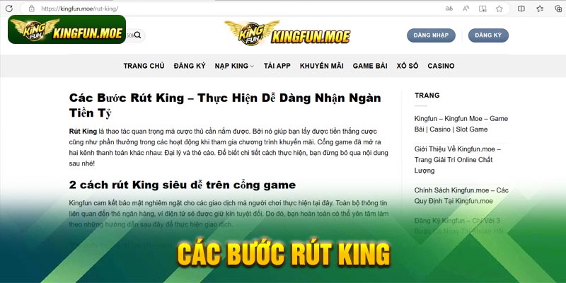 Các Bước Rút King