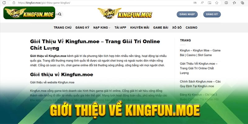 Giới Thiệu Về Kingfun.moe