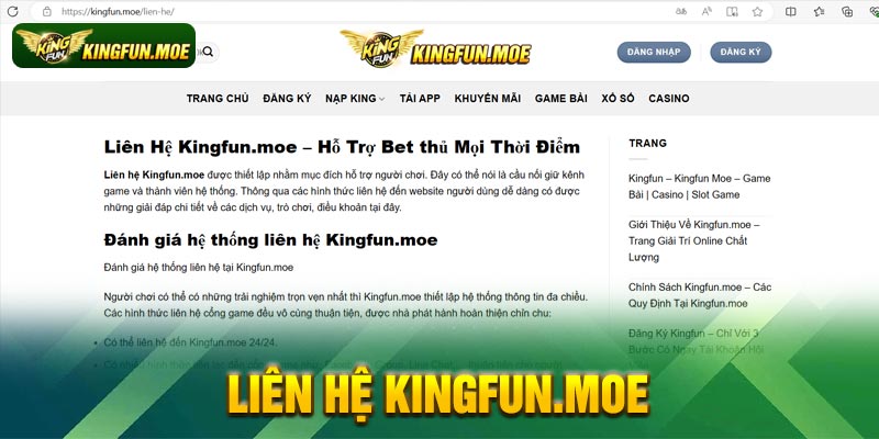 Liên Hệ Kingfun.moe