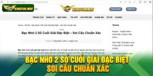 Bạc Nhớ 2 Số Cuối Giải Đặc Biệt – Soi Cầu Chuẩn Xác