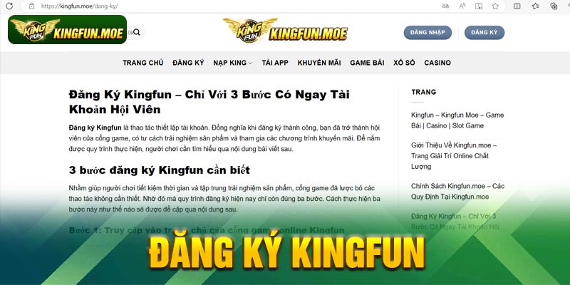 Đăng Ký Kingfun