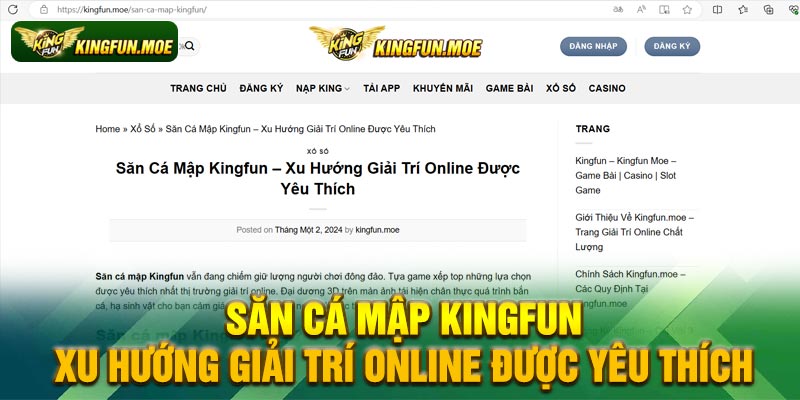 Săn Cá Mập Kingfun – Xu Hướng Giải Trí Online Được Yêu Thích