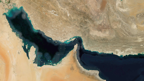 Middle East Gulf map zoom